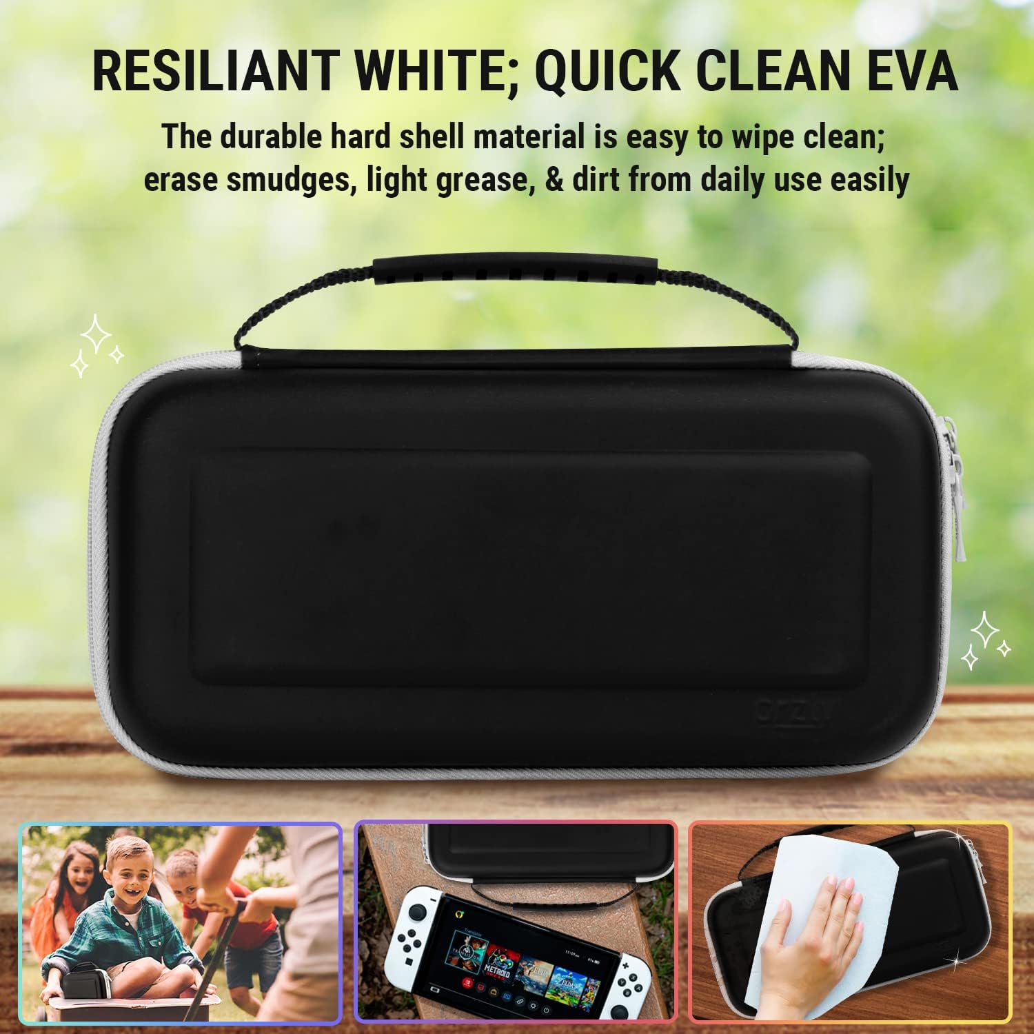 Thumbnail 2 de Orzly Tragetasche für Nintendo Switch OLED – Schutzhülle mit Zubehör- und Spiele-Ablagefach in Geschenkverpackung