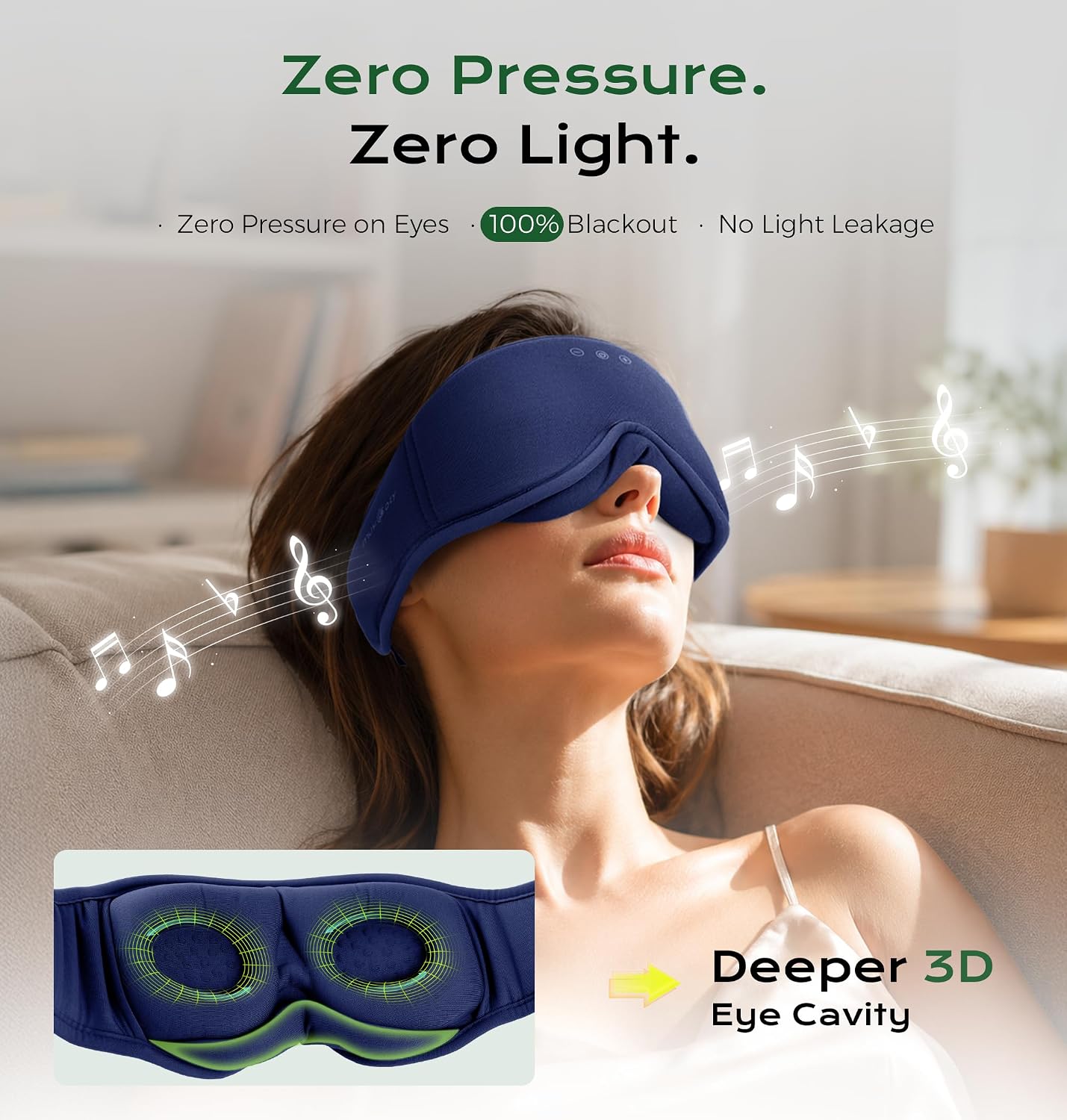 Thumbnail 6 de MUSICOZY Sleep Mask Headphones 16‑Hour