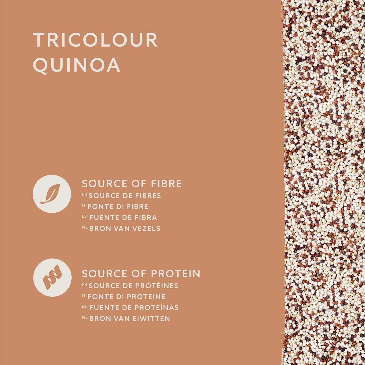 Detalle 2 de Quinoa tricolore biologica by Amazon, 500 g: gusto delicato e versatilità in cucina