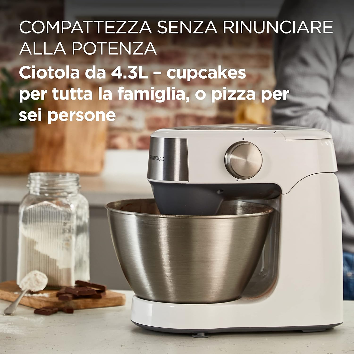 Detalle de Kenwood KHC29.H0WH Prospero+ impastatrice planetaria con ciotola 4,3 L, robot e spremiagrumi, bianco