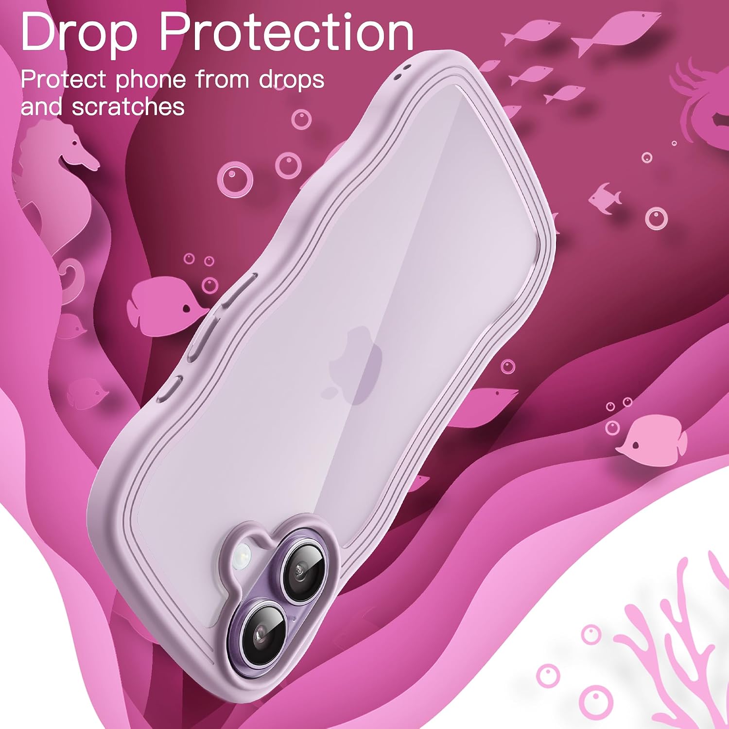 Thumbnail 5 de JETech Wavy Case for iPhone 17 6.3-inch clear shockproof phone cover