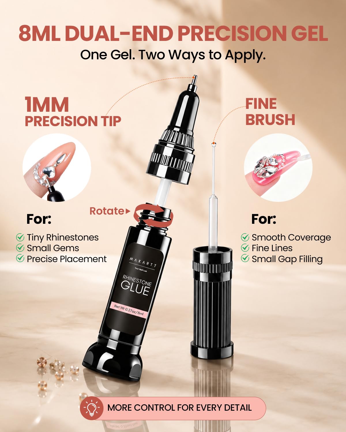 Thumbnail 4 de Makartt Nail Rhinestone Glue Set 15ml