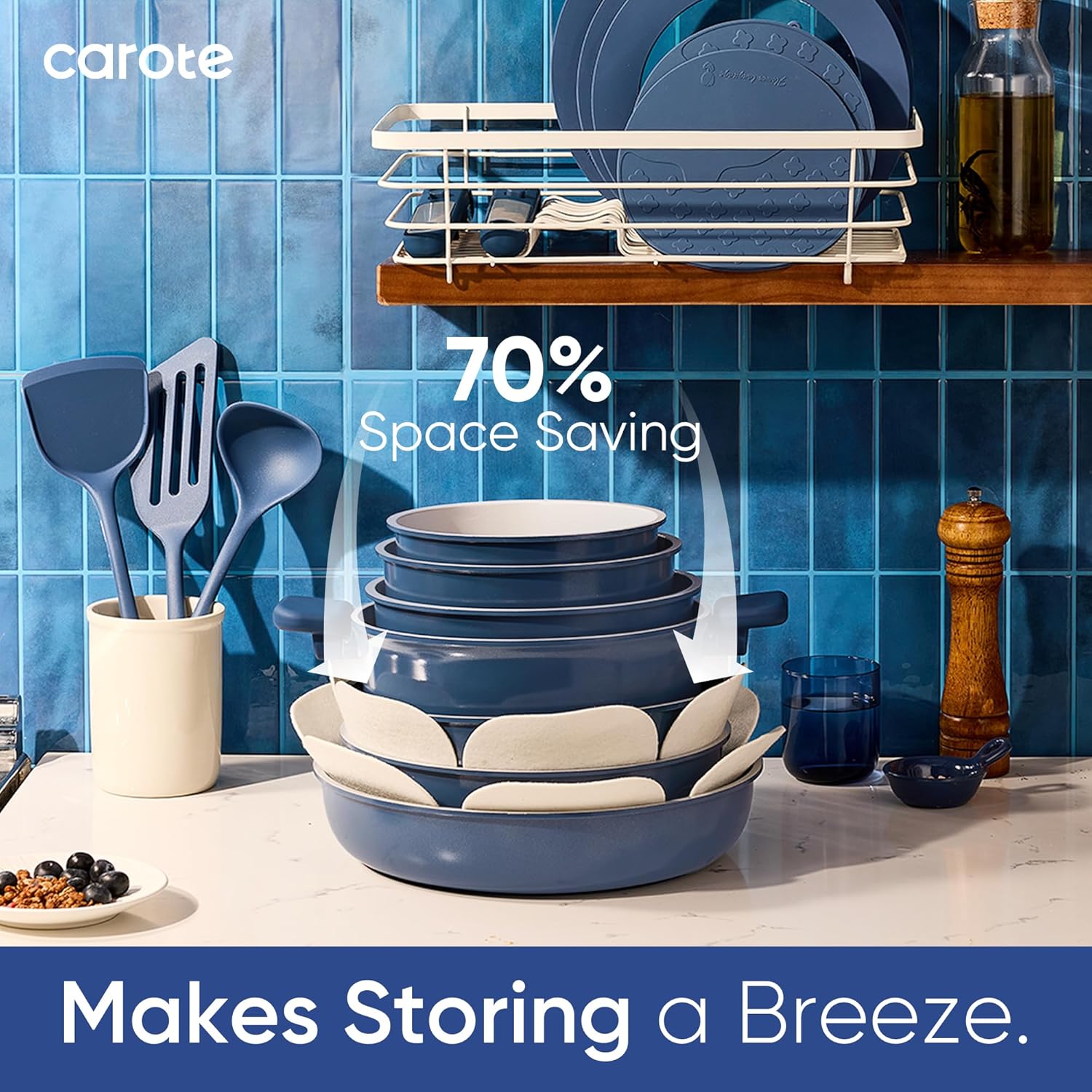 Detalle 2 de CAROTE 27pc Ceramic Cookware Set, Nonstick