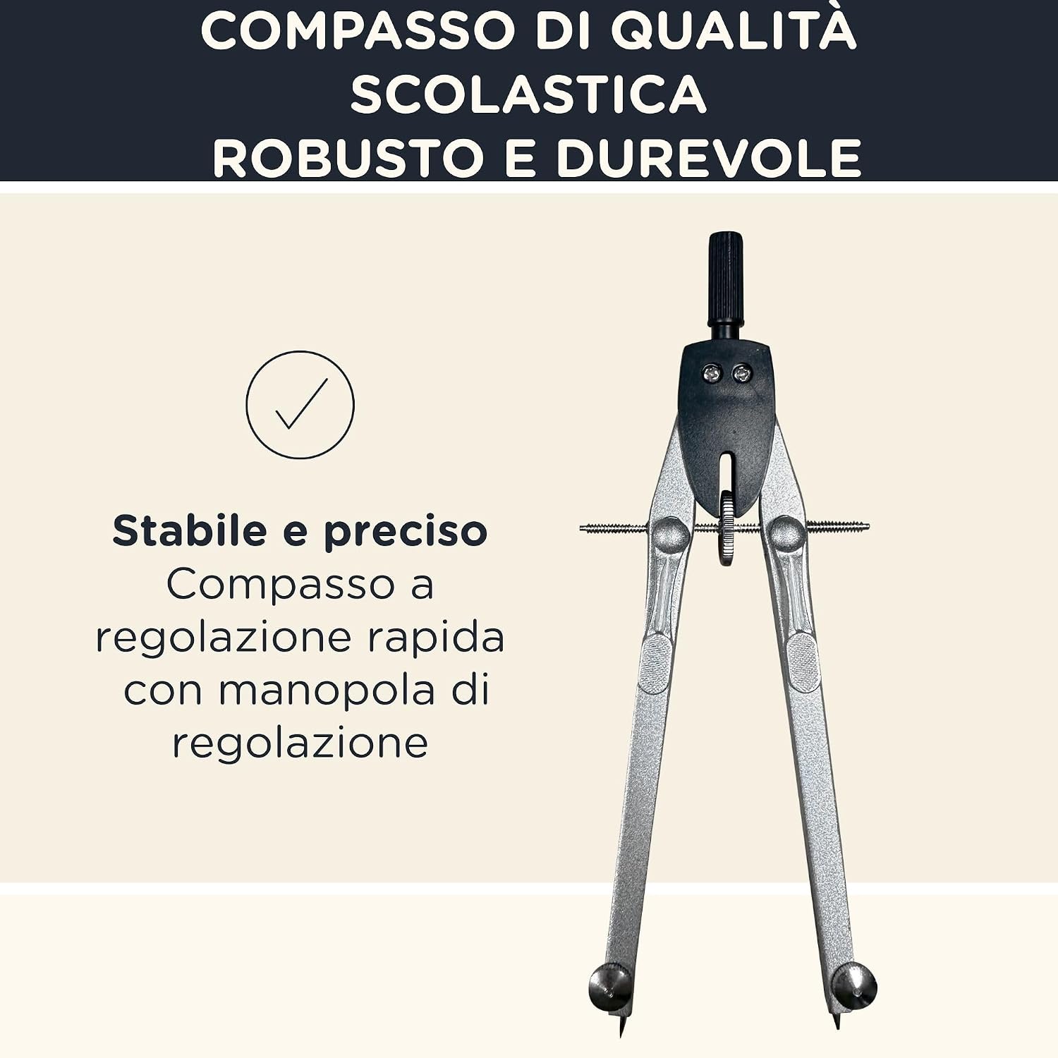 Detalle de CALCUSO Set di Geometria PRO in astuccio blu con compasso e goniometro