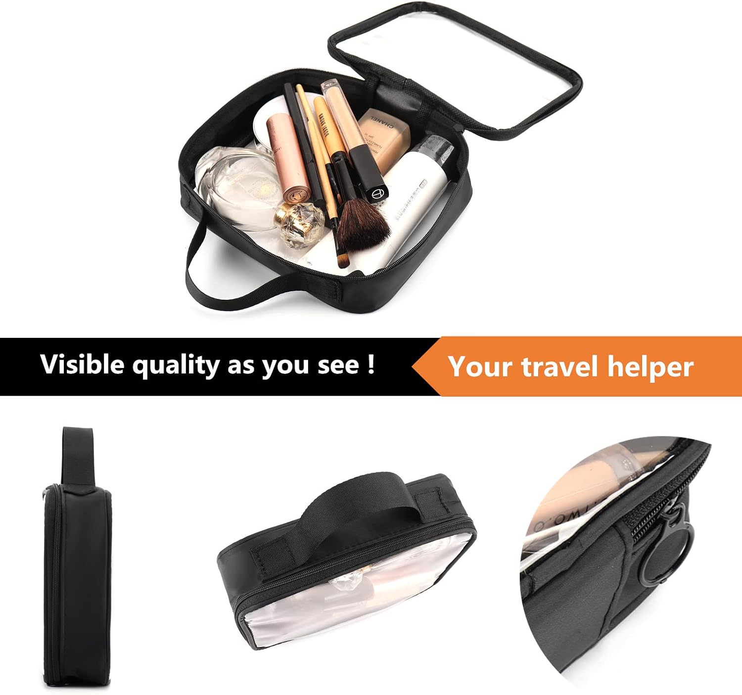 Thumbnail 5 de TSA Approved Clear Travel Toiletry Bags by TRIPON – 2pc Clear Plastic Waterproof Cosmetic Pouch Set
