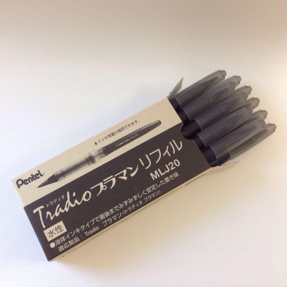 Thumbnail 3 de ぺんてる トラディオ・プラマン用カートリッジ MLJ20-A 黒 10本セット
