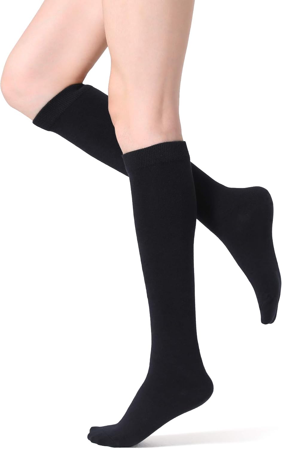 Detalle 2 de FITRELL Women's Knee-High Athletic Socks, Casual Stripe Tube Style