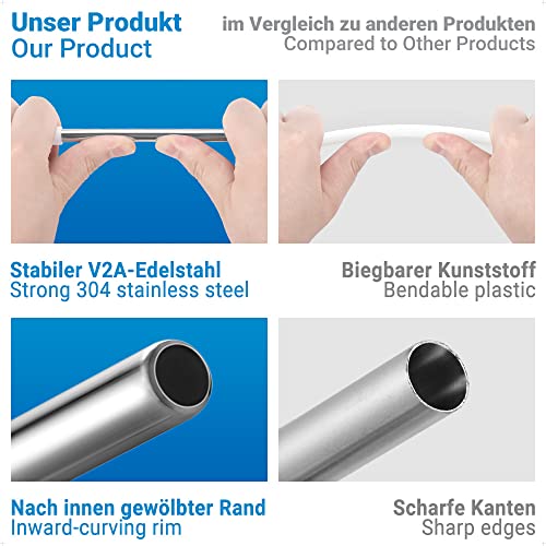 Detalle de ecooe 6er-Set Spülmaschineneinsatz für SodaStream Flaschen – 3 Längen, V2A Edelstahl