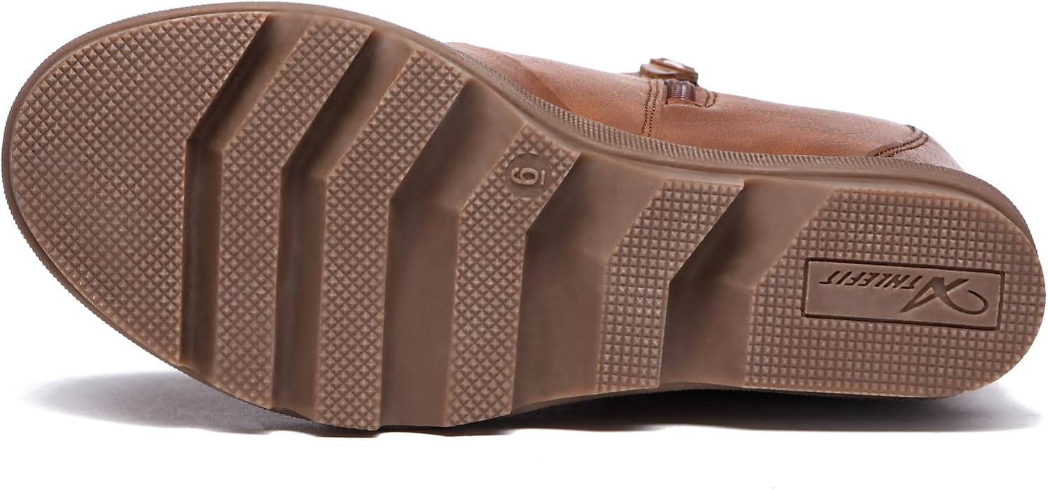 Detalle 1 de Athlefit Women's Artificial Leather Wedge Booties