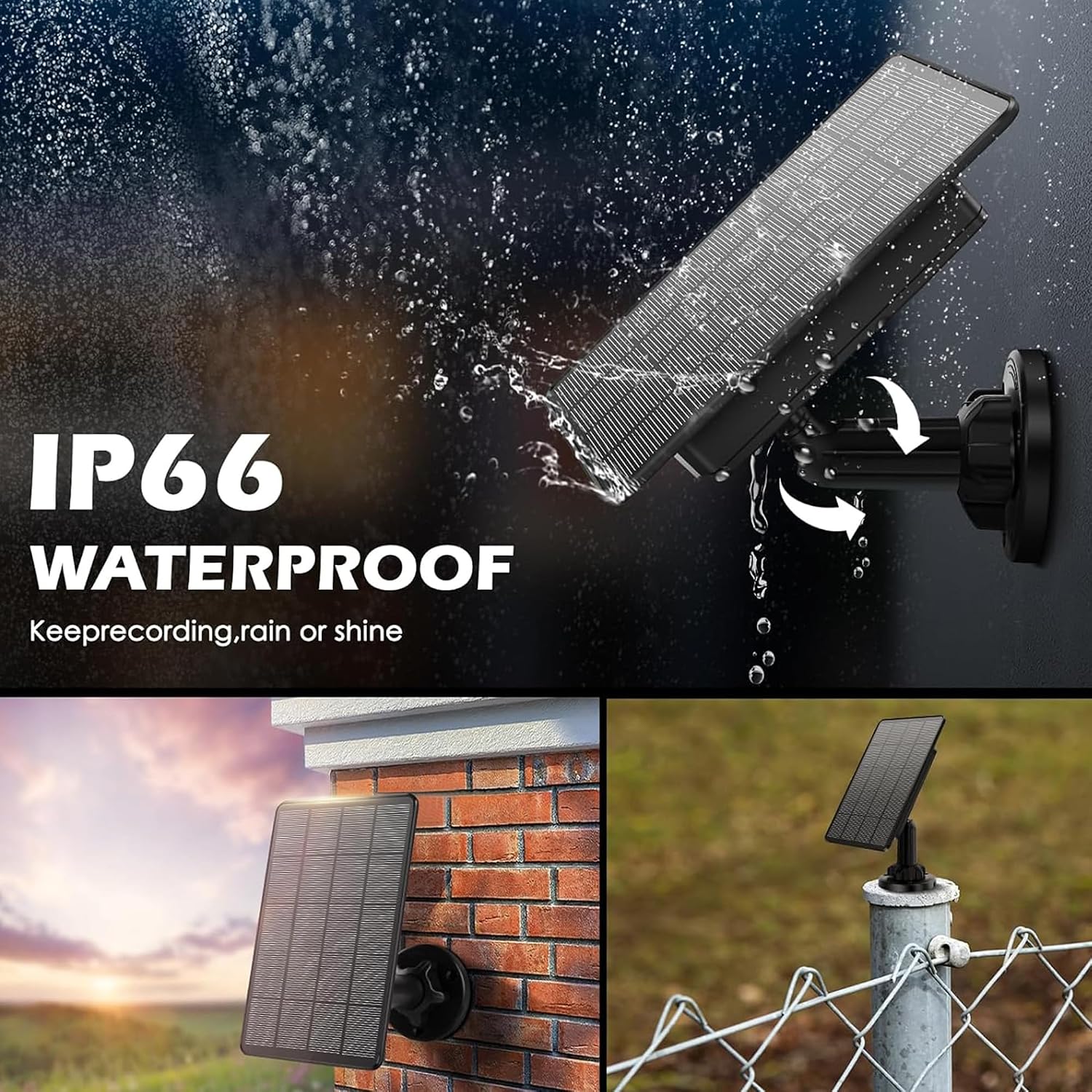 Thumbnail 5 de LIFEMOI fhhfj Solar Panel for Trail Cameras, 4,000 mAh Battery, IP66