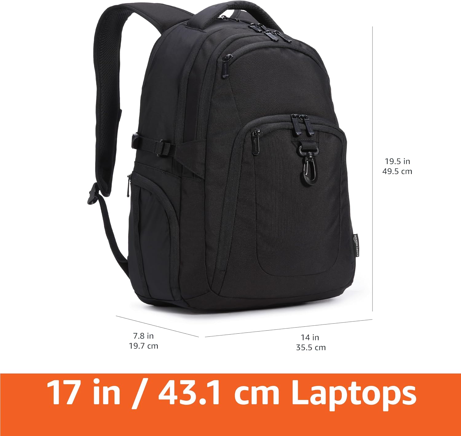 Thumbnail 3 de Amazon Basics 17-Inch Laptop Backpack: Water-Resistant, Structured Rucksack for Work, School and Travel