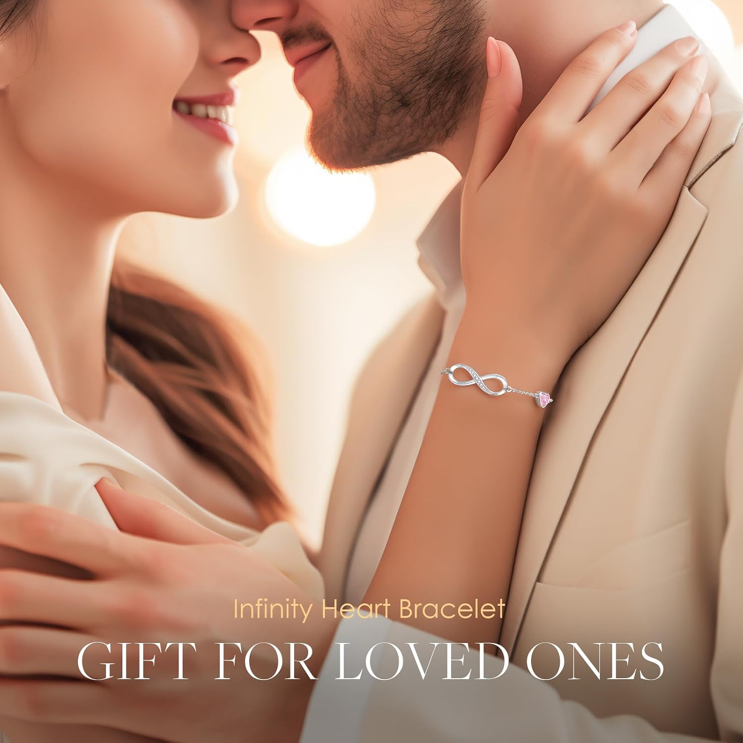 Detalle 2 de CDE Infinity Heart Birthstone Bracelet 925 Silver