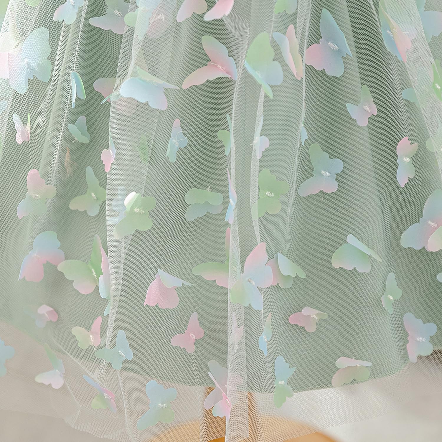 Thumbnail 6 de NNJXD Baby Girl Rainbow Tulle Dress: Fairy Butterfly Party Dress for Toddlers