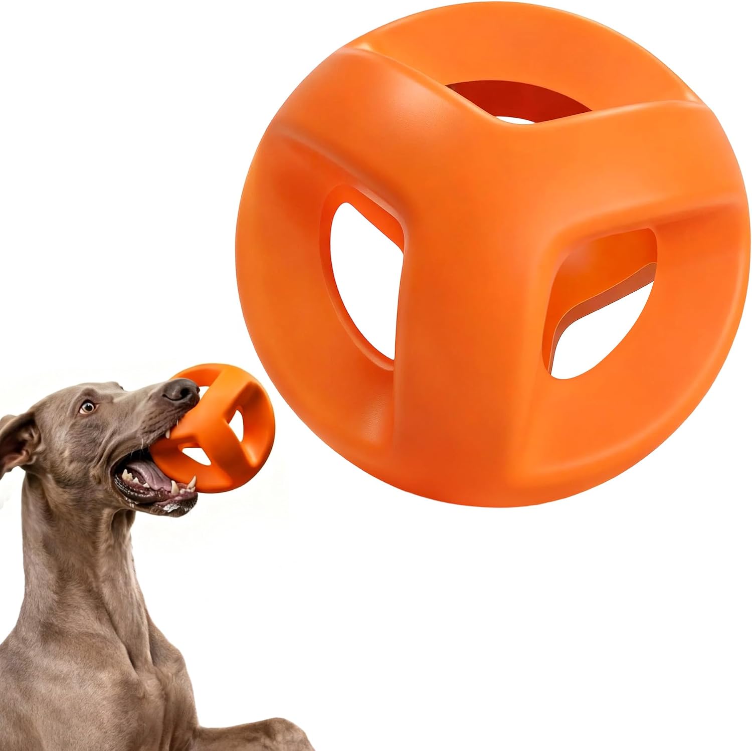 Detalle de Fida Natural Rubber Dog Toy Ball for Large Dogs: 11 cm, 400 g