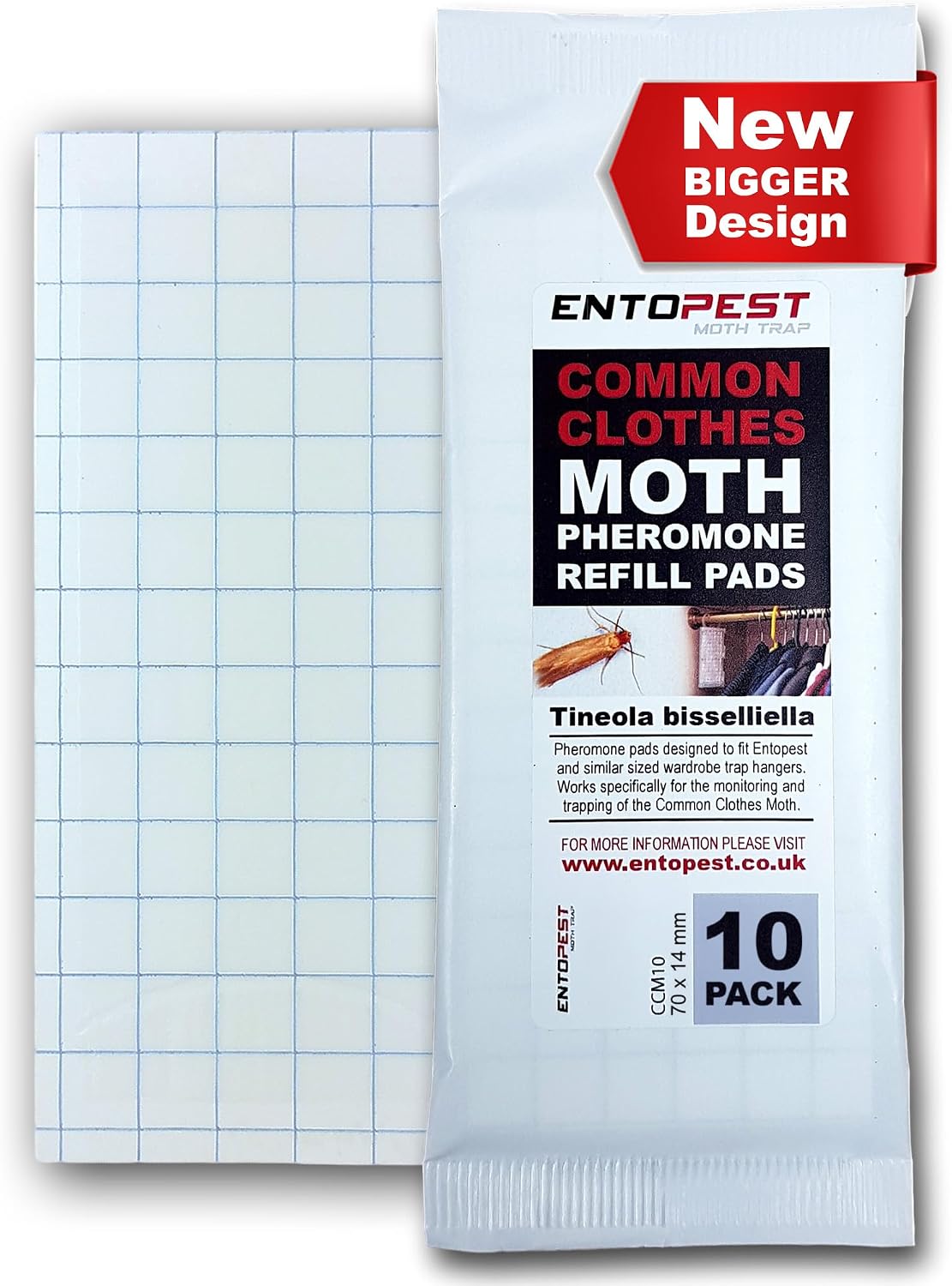 Detalle de Entopest 10-Pack Clothes Moth Monitoring Traps 🪰