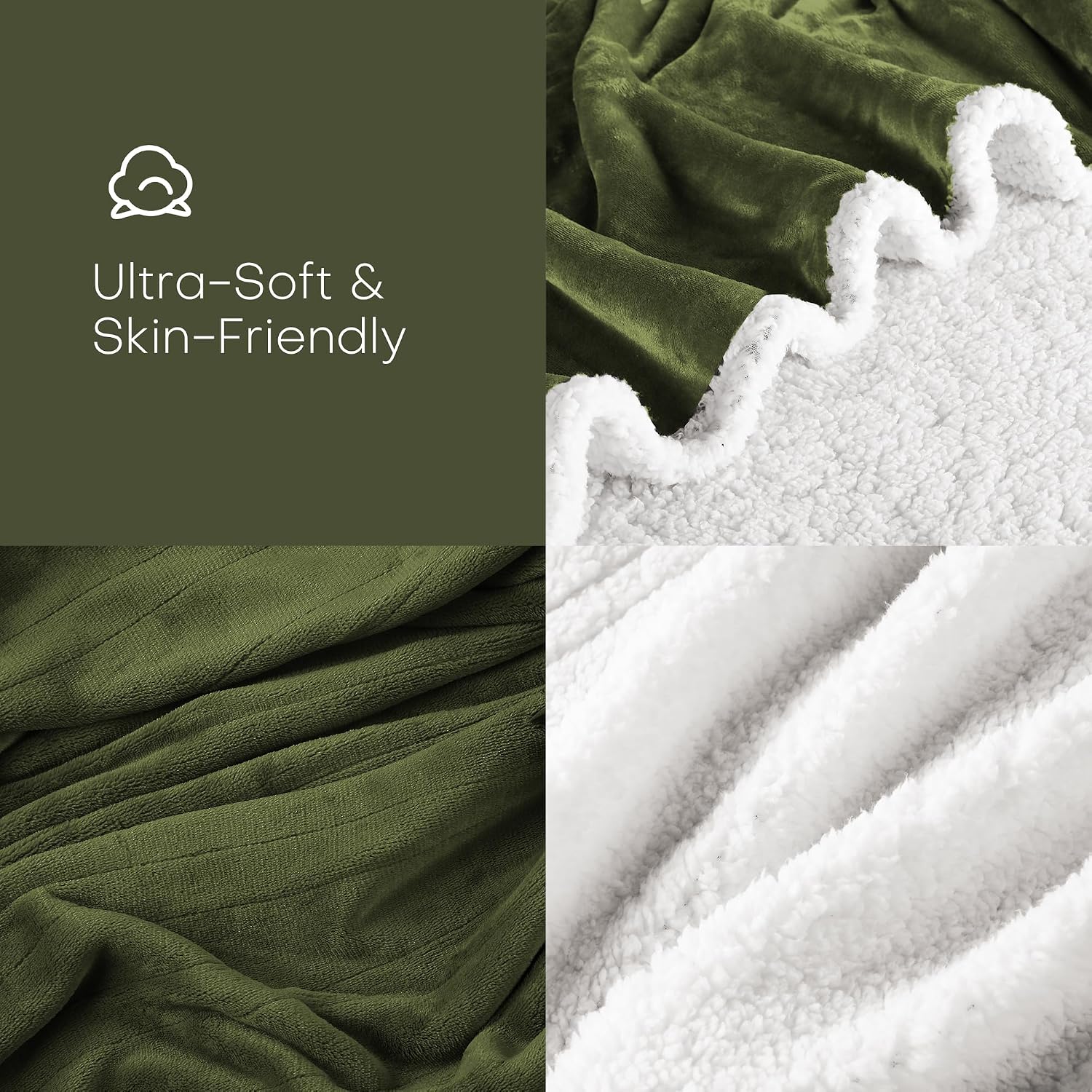 Thumbnail 1 de Olive Green Electric Heated Blanket 72"x84"