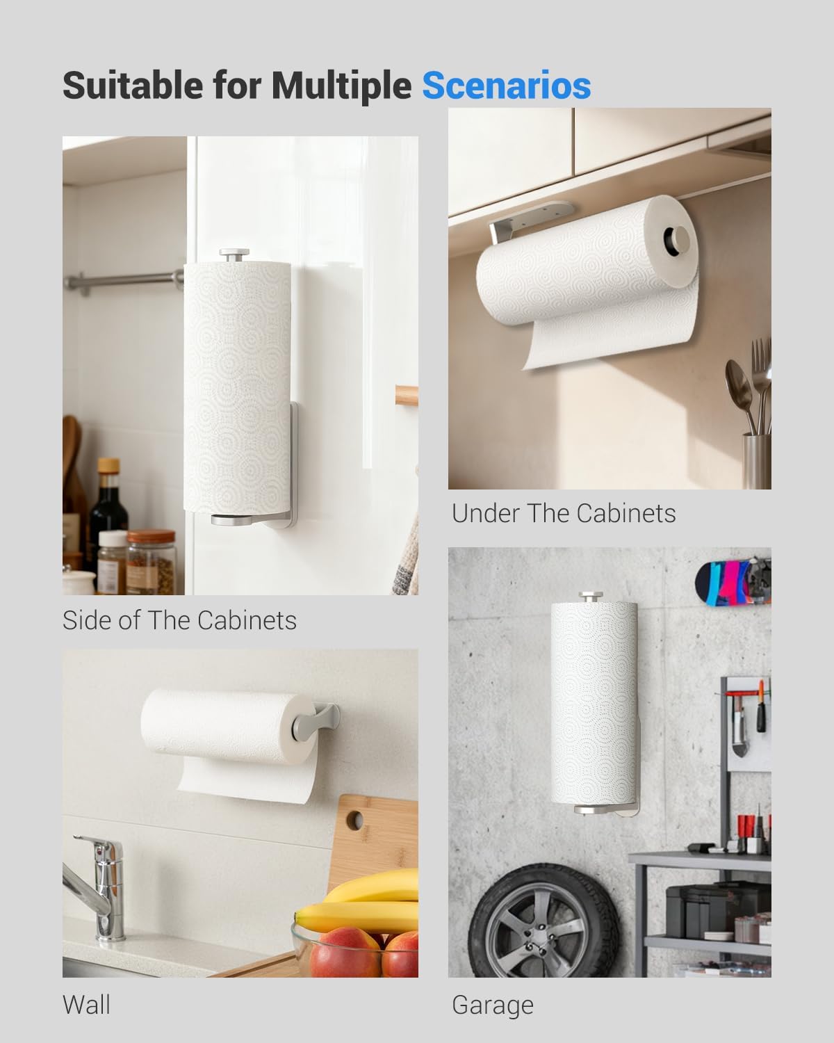 Thumbnail 4 de Under Cabinet Paper Towel Holder One-Handed Tear