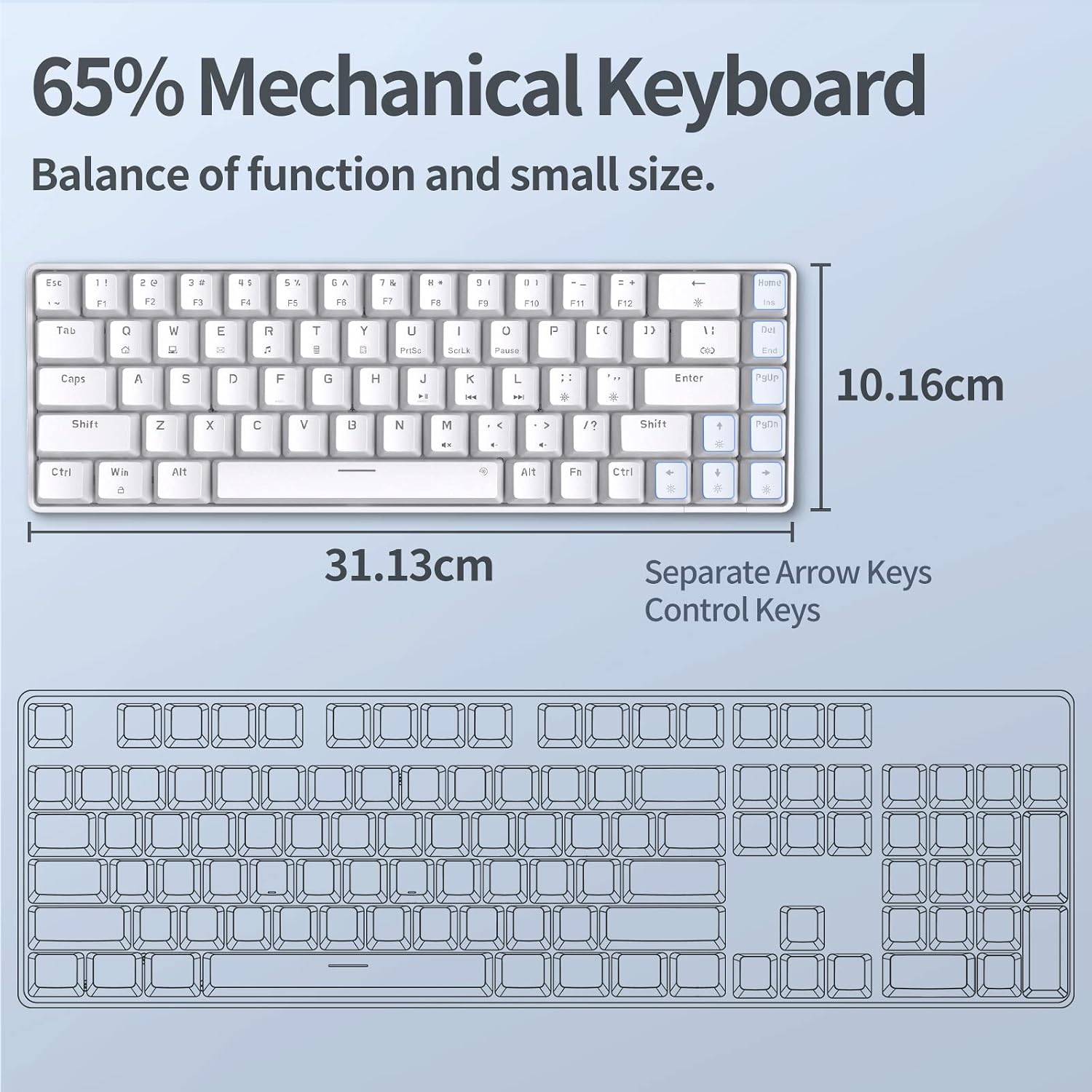 Thumbnail 2 de TMKB T68se 60% mechanische Tastatur 68 Tasten