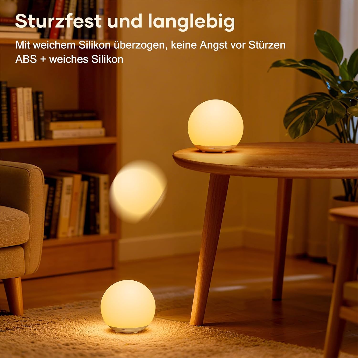 Detalle 2 de Suright Nachtlicht Kinder Touch, RGB 7 Farben