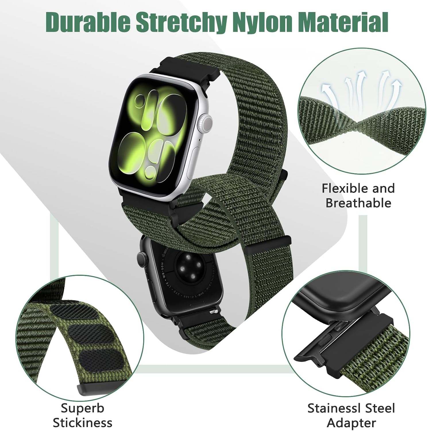 Thumbnail 3 de Runostrich Nylon Sport Strap for Apple Watch