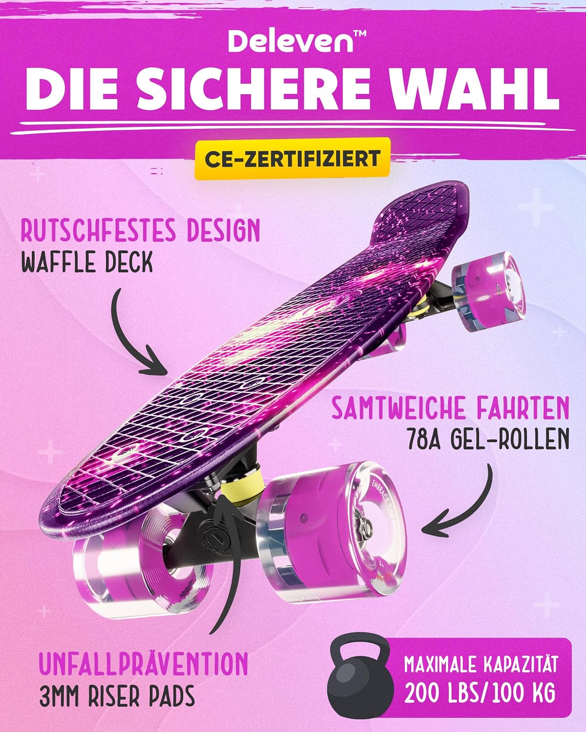 Detalle de Deleven Skateboard 56 cm đč