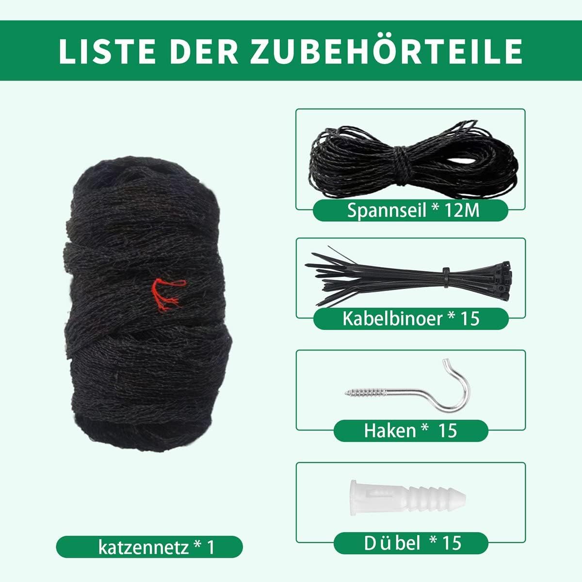 Detalle 2 de Tatamiyya Katzennetz 2x3m für Balkon