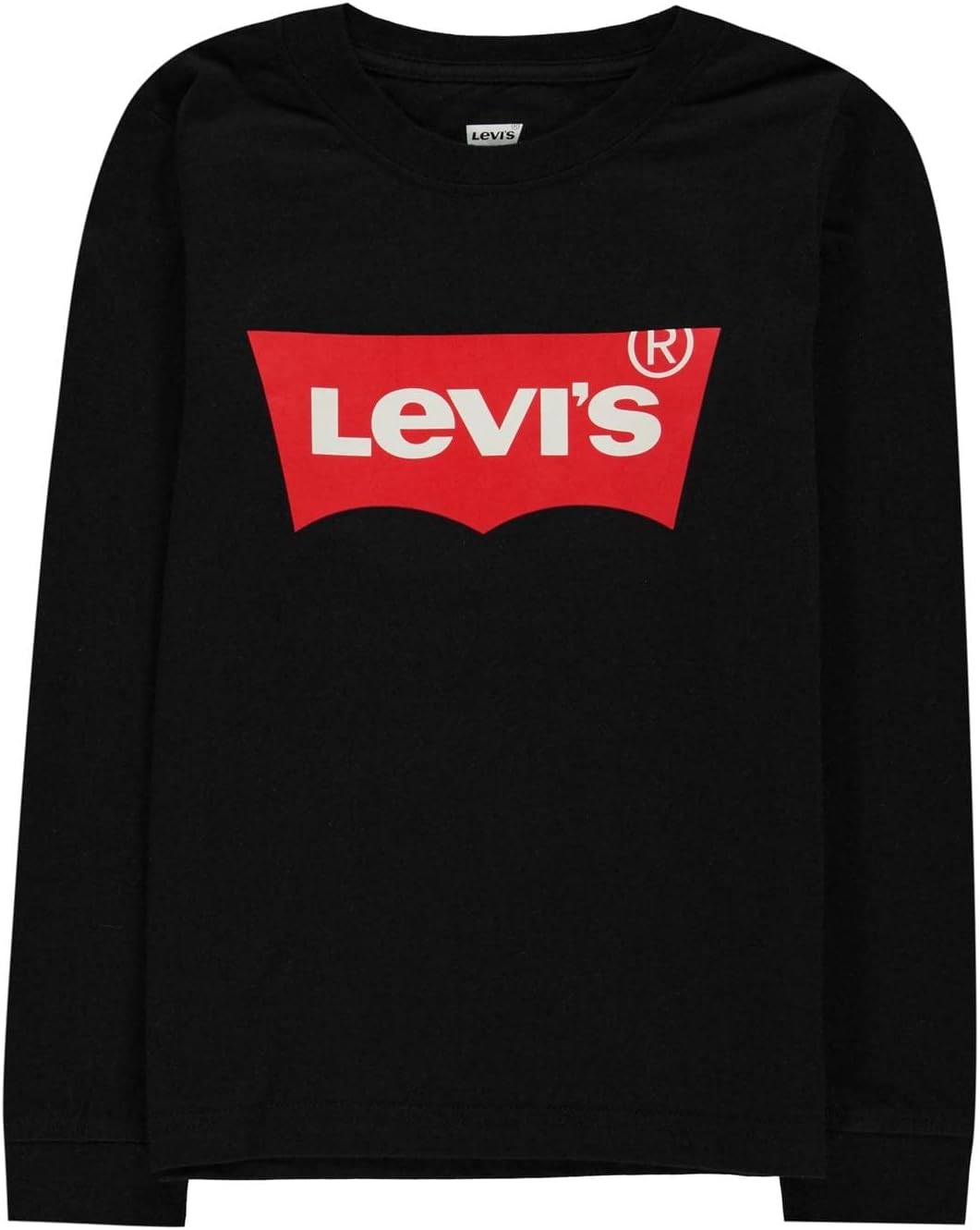 Detalle de Levi’s Kids L/S Batwing Tee garçon noir 8 ans : t-shirt manches longues à porter au quotidien