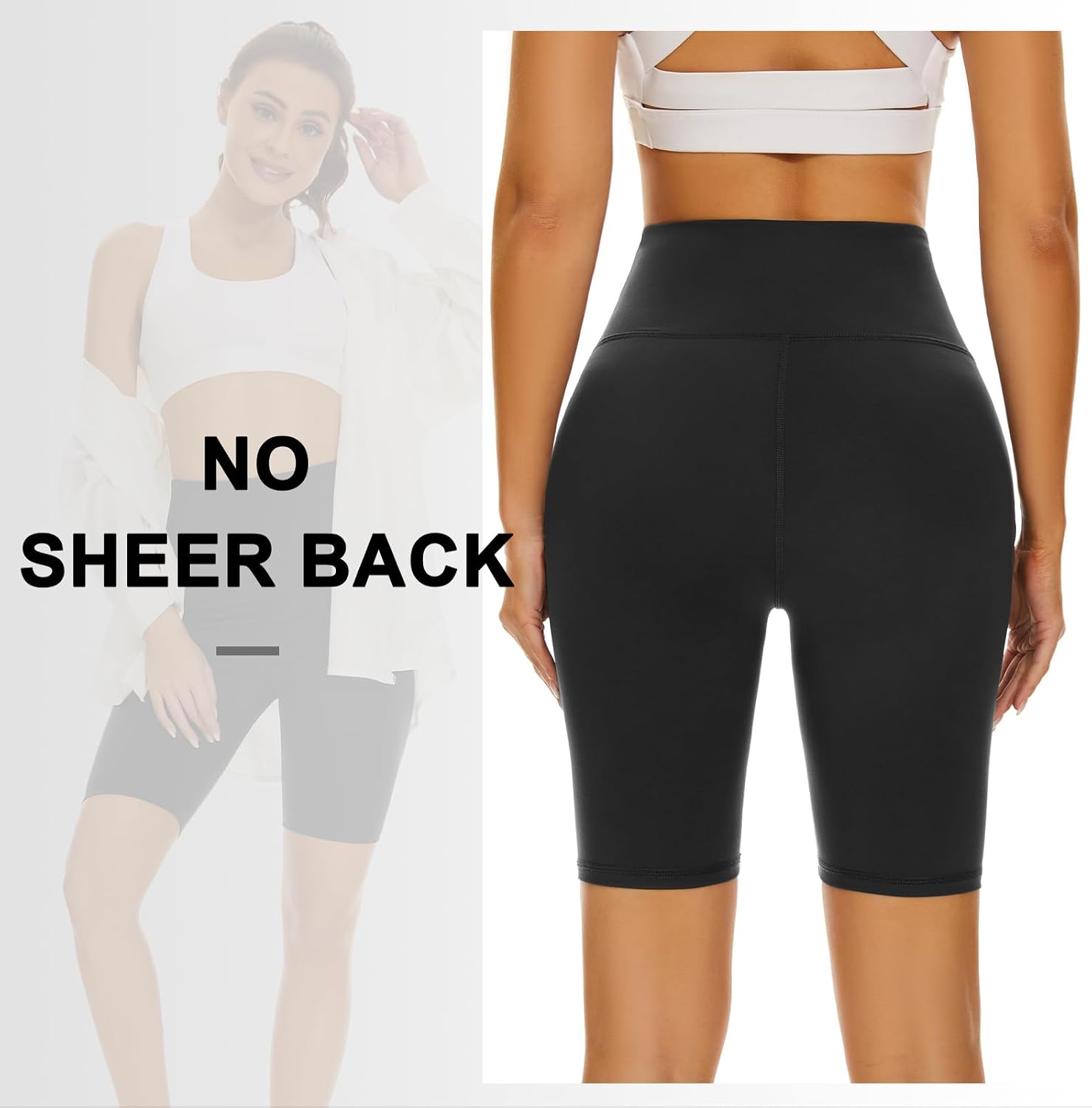 Detalle de SIMIYA High Waist Cycling Shorts for Women – Soft, Stretchy Yoga & Gym Shorts