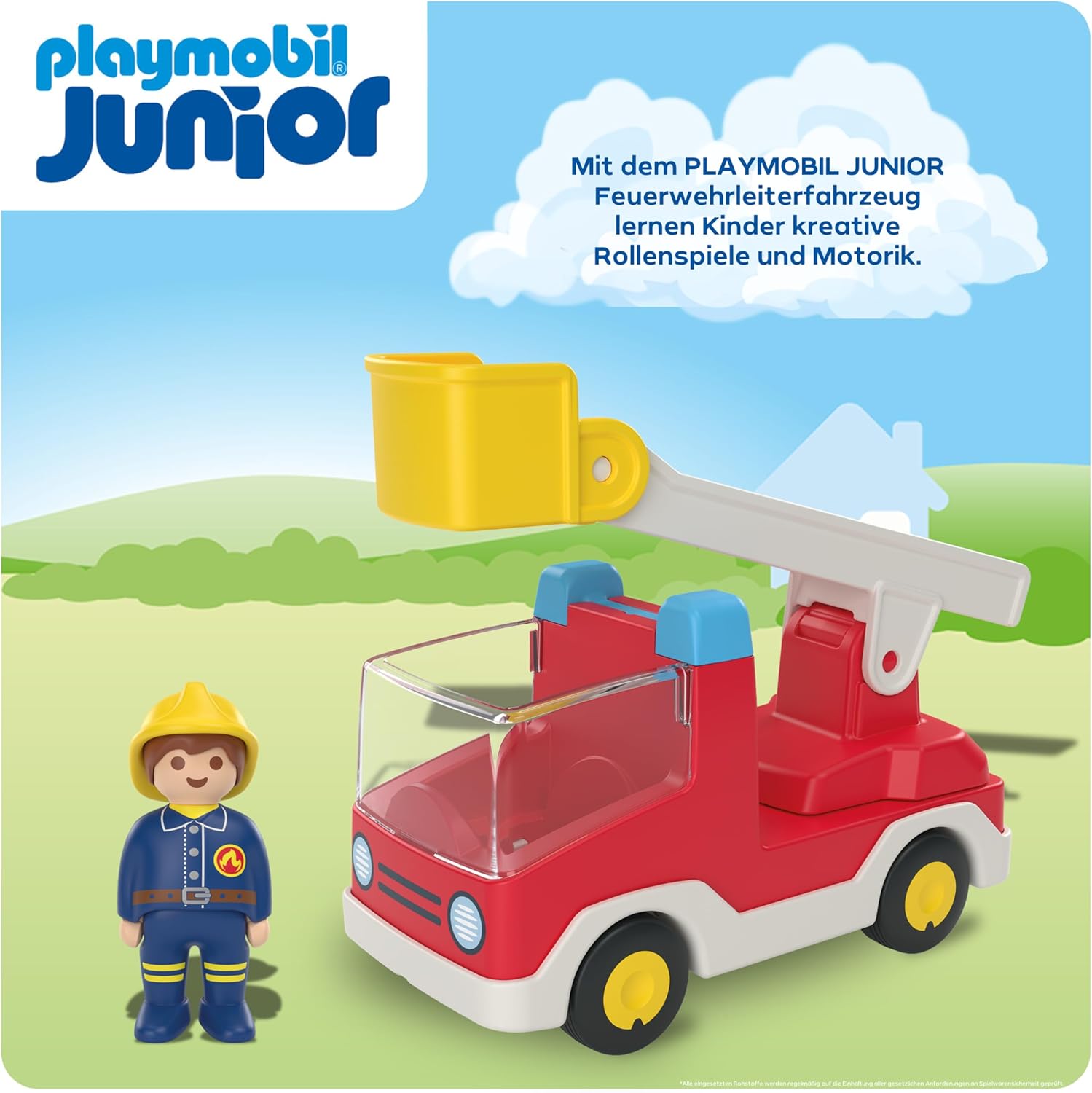Detalle 2 de PLAYMOBIL 71683 Feuerwehrleiterfahrzeug Spielzeug ⛑️🚒