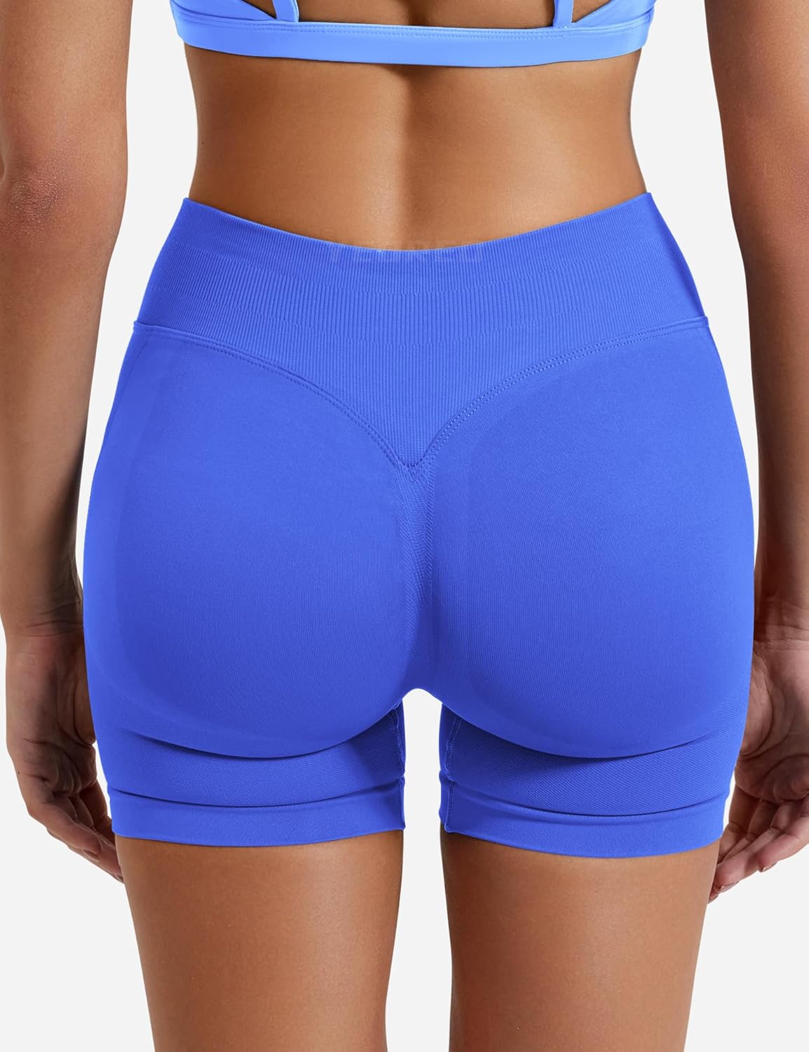 Thumbnail 3 de YEOREO SoftHue Damen Sport Shorts Invisible Scrunch Butt Lifting – 4,5" Seamless, High-Waist