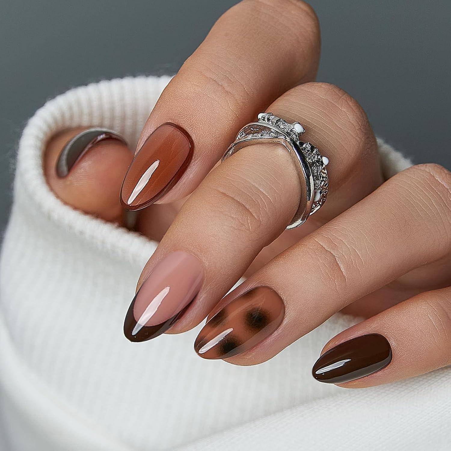 Detalle de Curvlife Oval Press On Nails 30-pack ๐