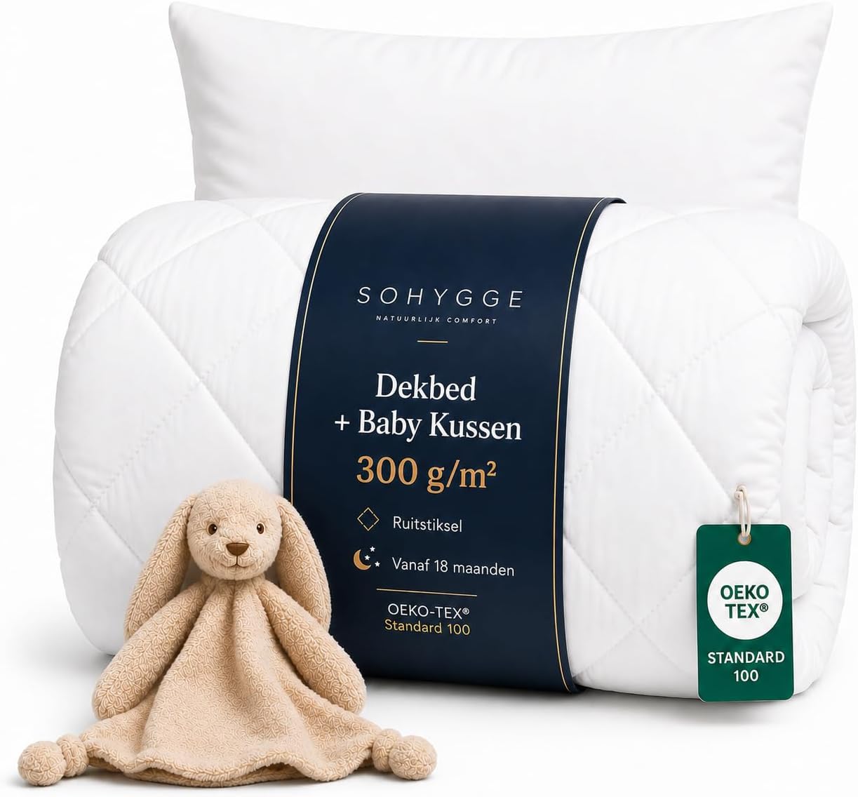 Detalle de SOHYGGE QUILT02261 kinderdekbedset 100 x 135 cm met kussen, 4 seizoenen