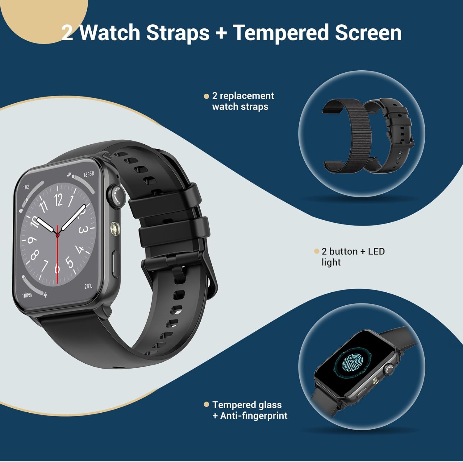 Thumbnail 5 de Baolubao Smart Watch for Men & Women — 1.91" Touchscreen Fitness Tracker with LED Flashlight, Calls, 100+ Sports Modes