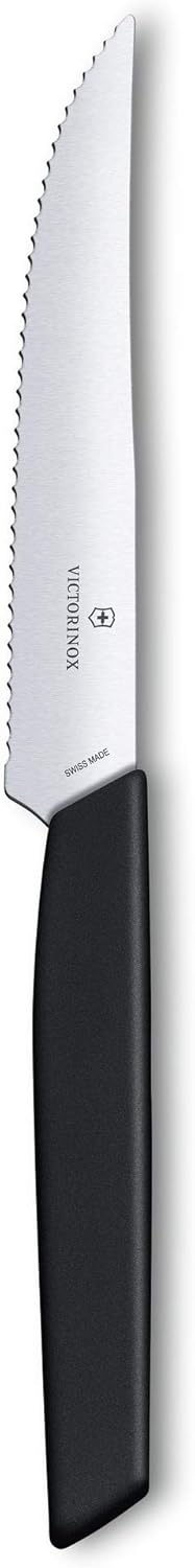 Thumbnail 1 de Victorinox Swiss Modern – Set de 2 couteaux à steak avec lame dentée extra-tranchante, noir, 12 cm