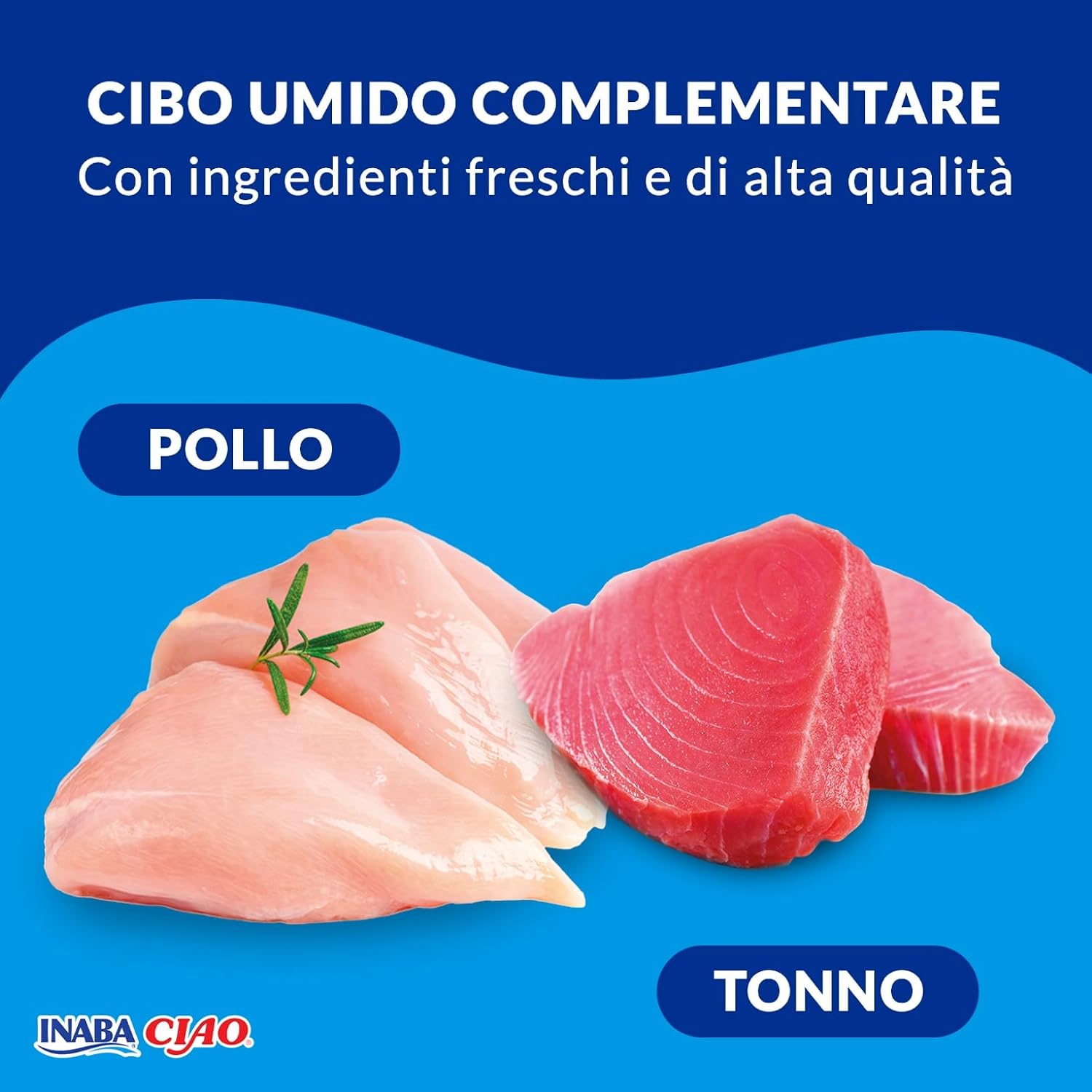 Detalle de INABA CIAO Brodo di Pollo e Tonno – Cibo Umido per Gatti, 12 Buste x 40 g