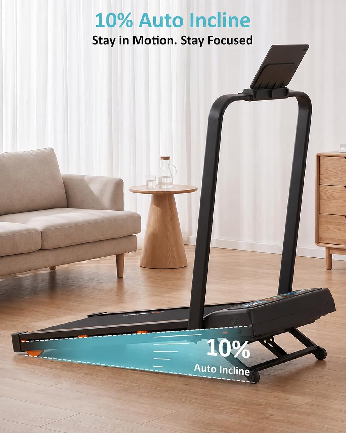 Detalle de WENOKER Walking Pad Treadmill with 12% Auto Incline