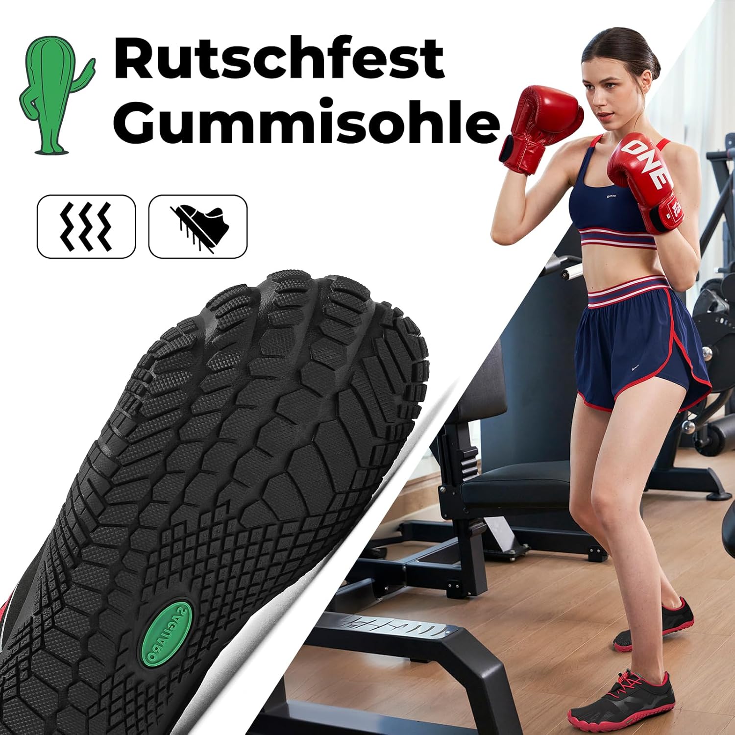 Thumbnail 3 de SAGUARO Unisex Barfußschuhe Outdoor – Barfuß Traillaufschuhe mit Zero-Drop-Sohle (Gr. 36–48)