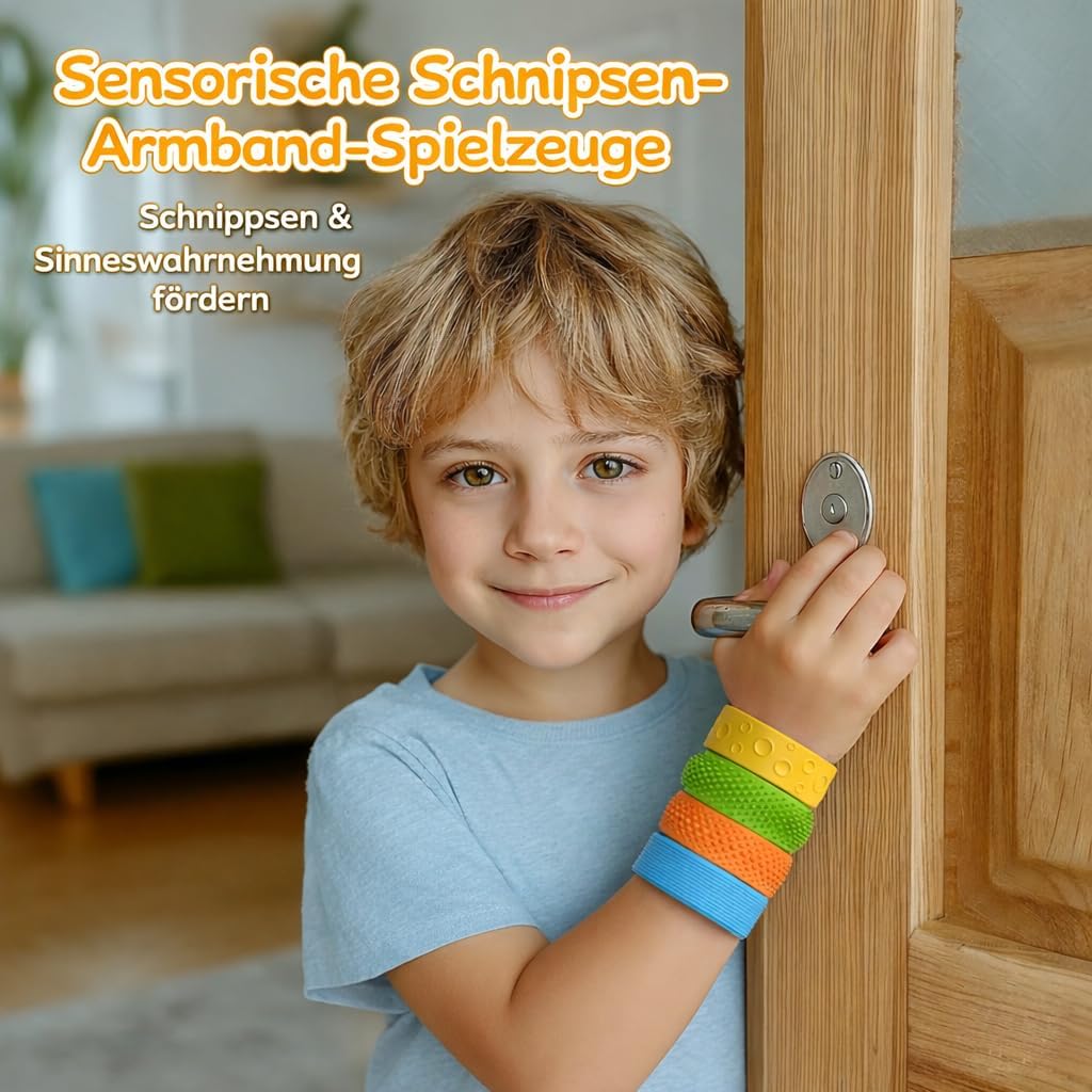 Thumbnail 5 de AotBlcer: 6 strukturierte Sensorik-Armbänder mit Silikonverschluss für Kinder & Erwachsene