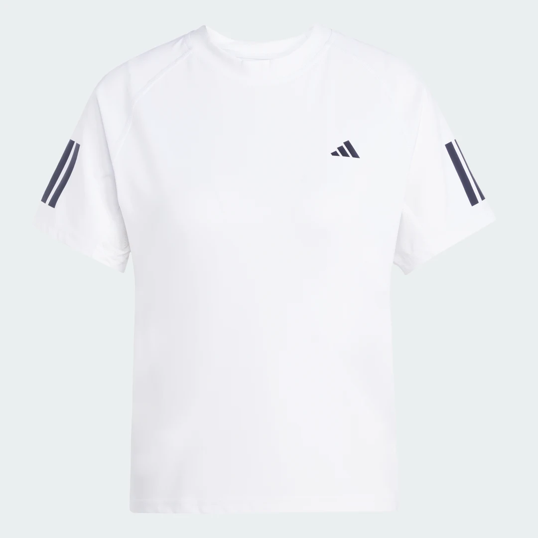 Detalle de Camiseta Club 3-Stripes Tennis Climacool de Adidas — Blanco