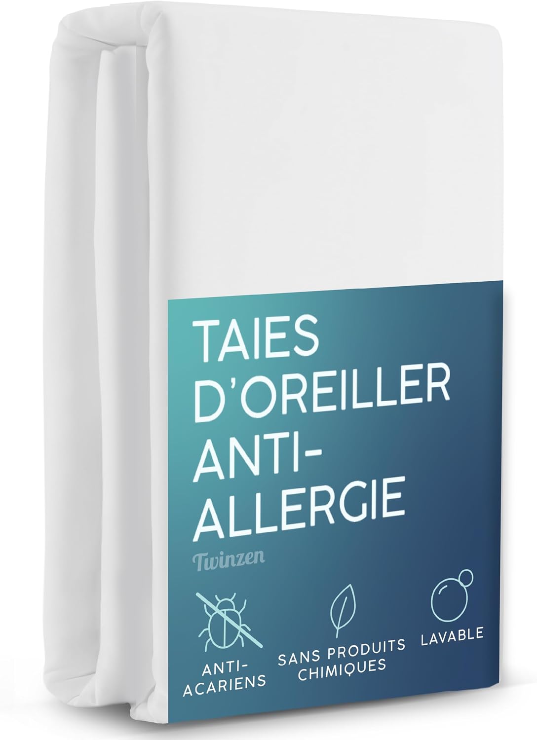 Detalle de Twinzen Housses oreiller anti-acariens 80x80