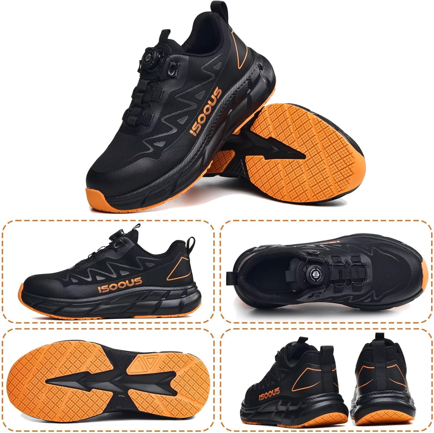 Thumbnail 2 de Scarpe antinfortunistiche S3S uomo/donna impermeabili ESD con punta in acciaio e lacci rapidi