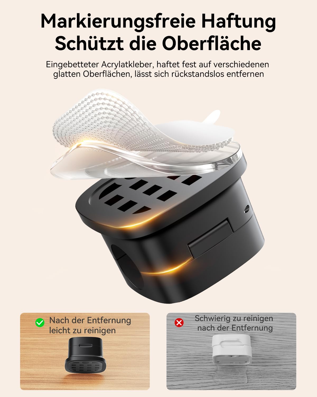 Thumbnail 6 de Rocoren selbstklebende Kabelhalter mit Magnet – Kabelclips-Organizer (12 Stück) für Schreibtisch & Büro