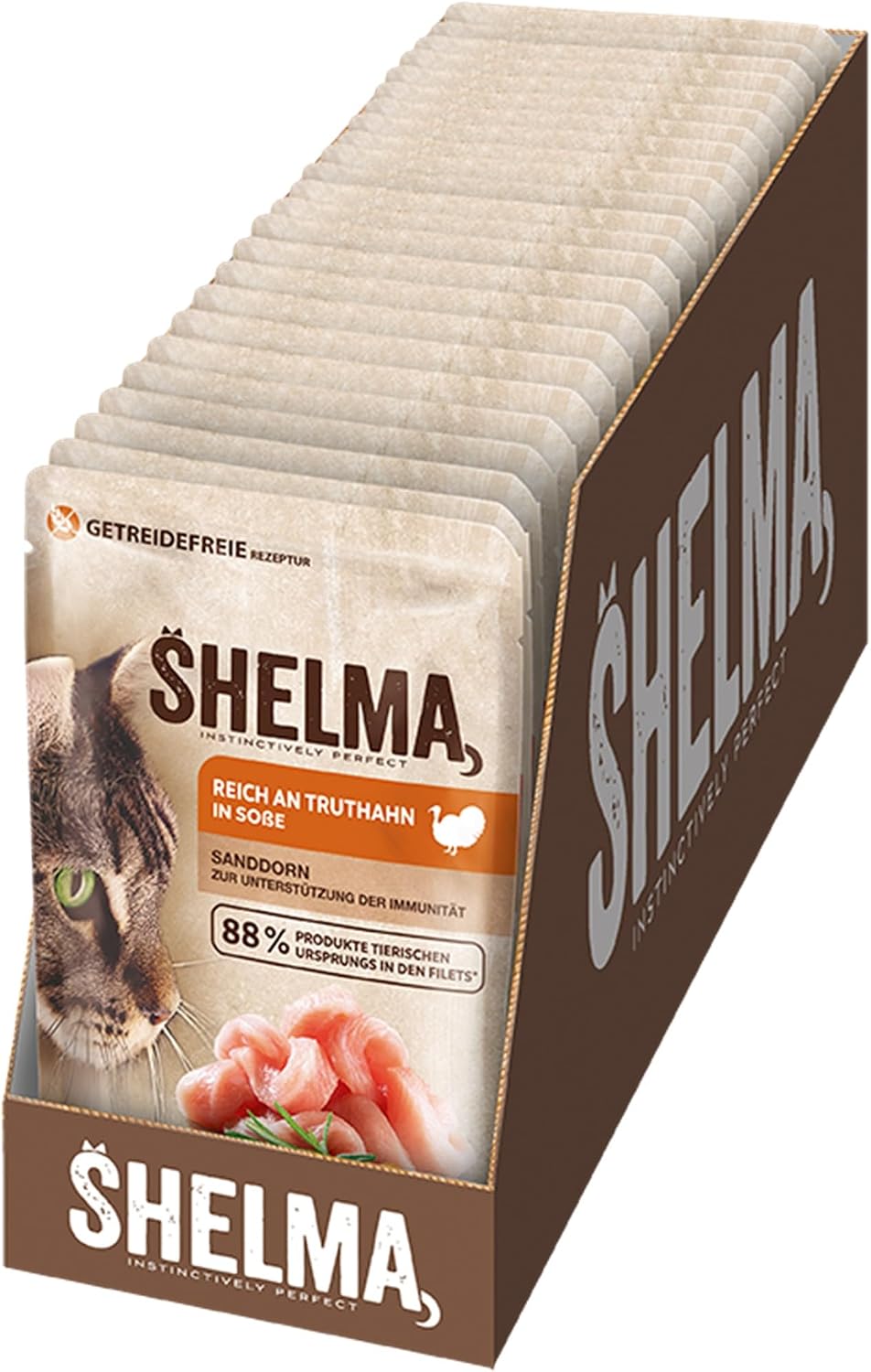 Detalle de Shelma Truthahn Nassfutter 28x85 g