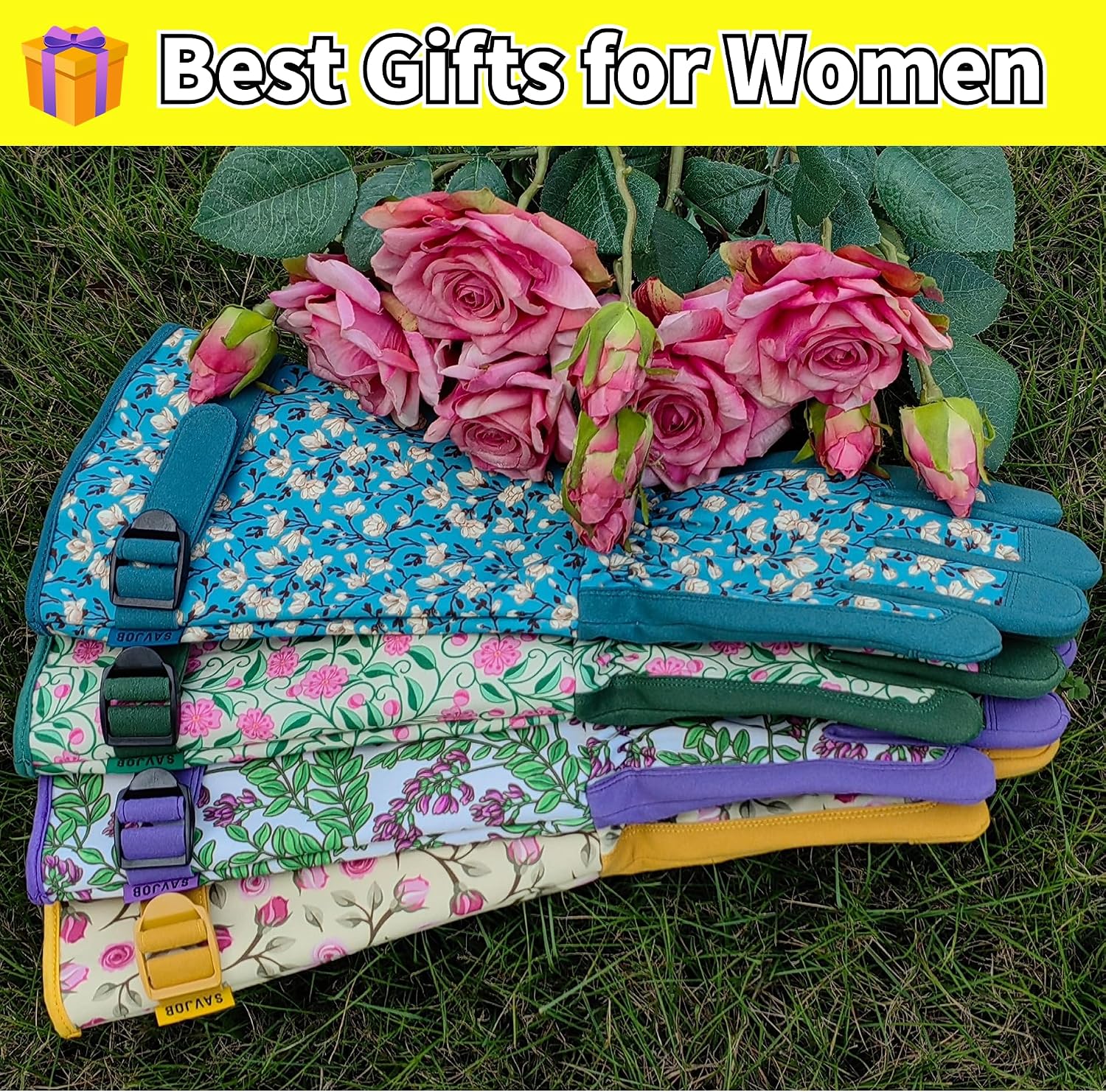 Detalle de SAVJOB Gardening Gloves with Canvas