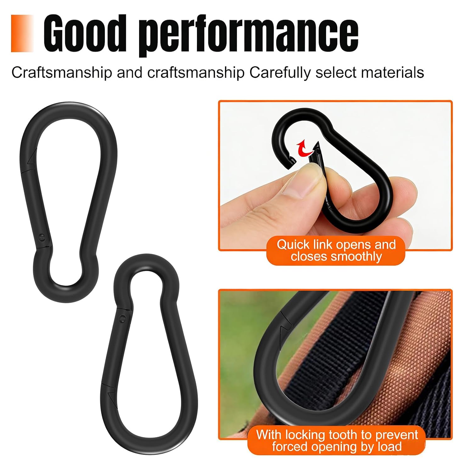 Thumbnail 4 de V-chen Carabiner Clips Galvanized Steel