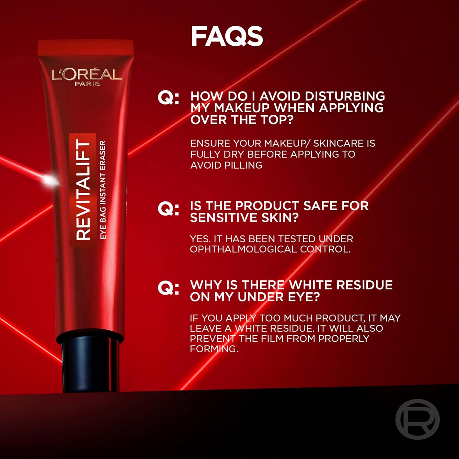 Detalle de L'Oréal Paris Eye Bag Eraser Under Eye Bag Treatment, Revitalift Laser, 10ml