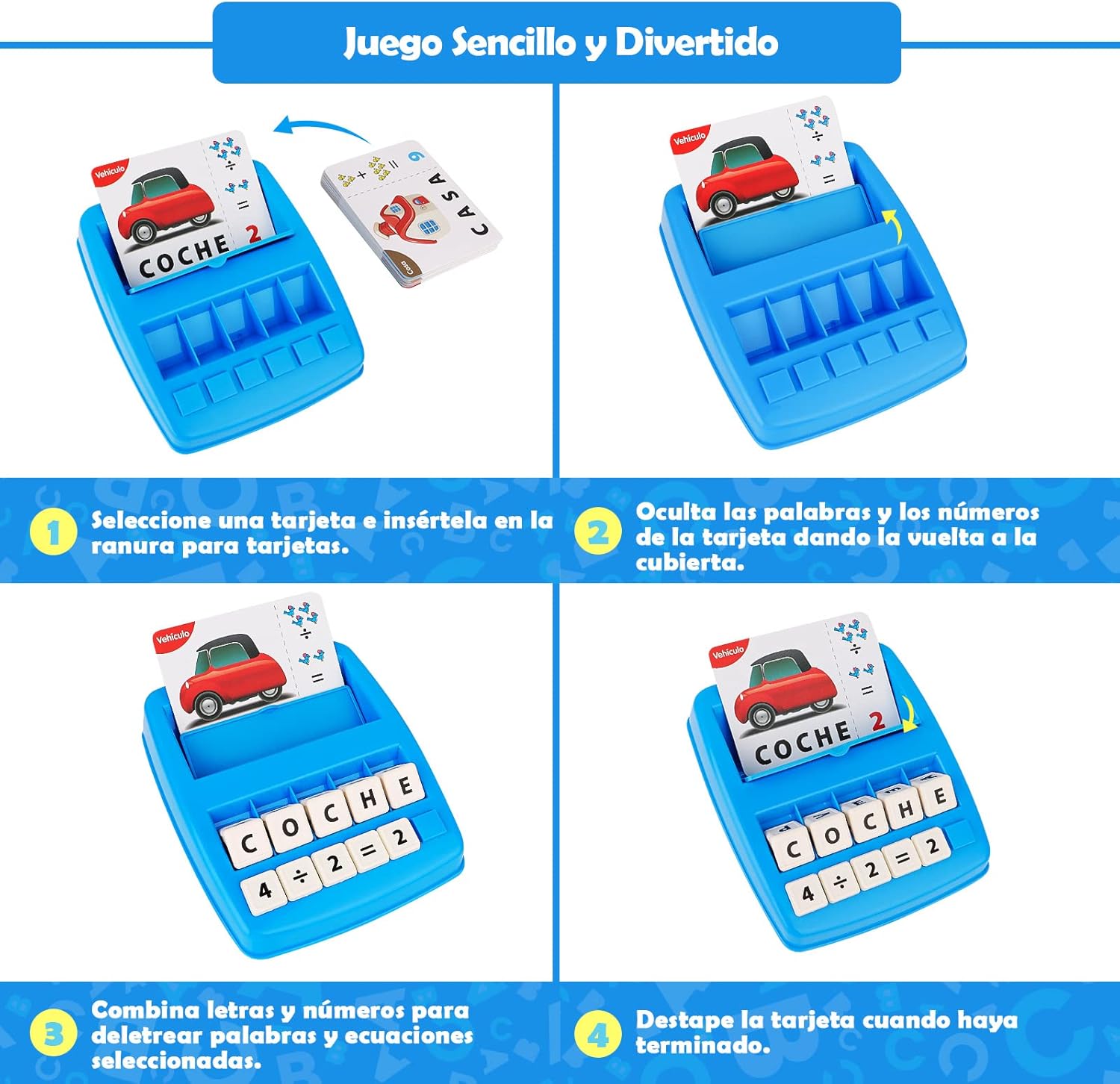 Detalle 2 de Joozmui Juguetes Aprende Letras y Números 2 en 1