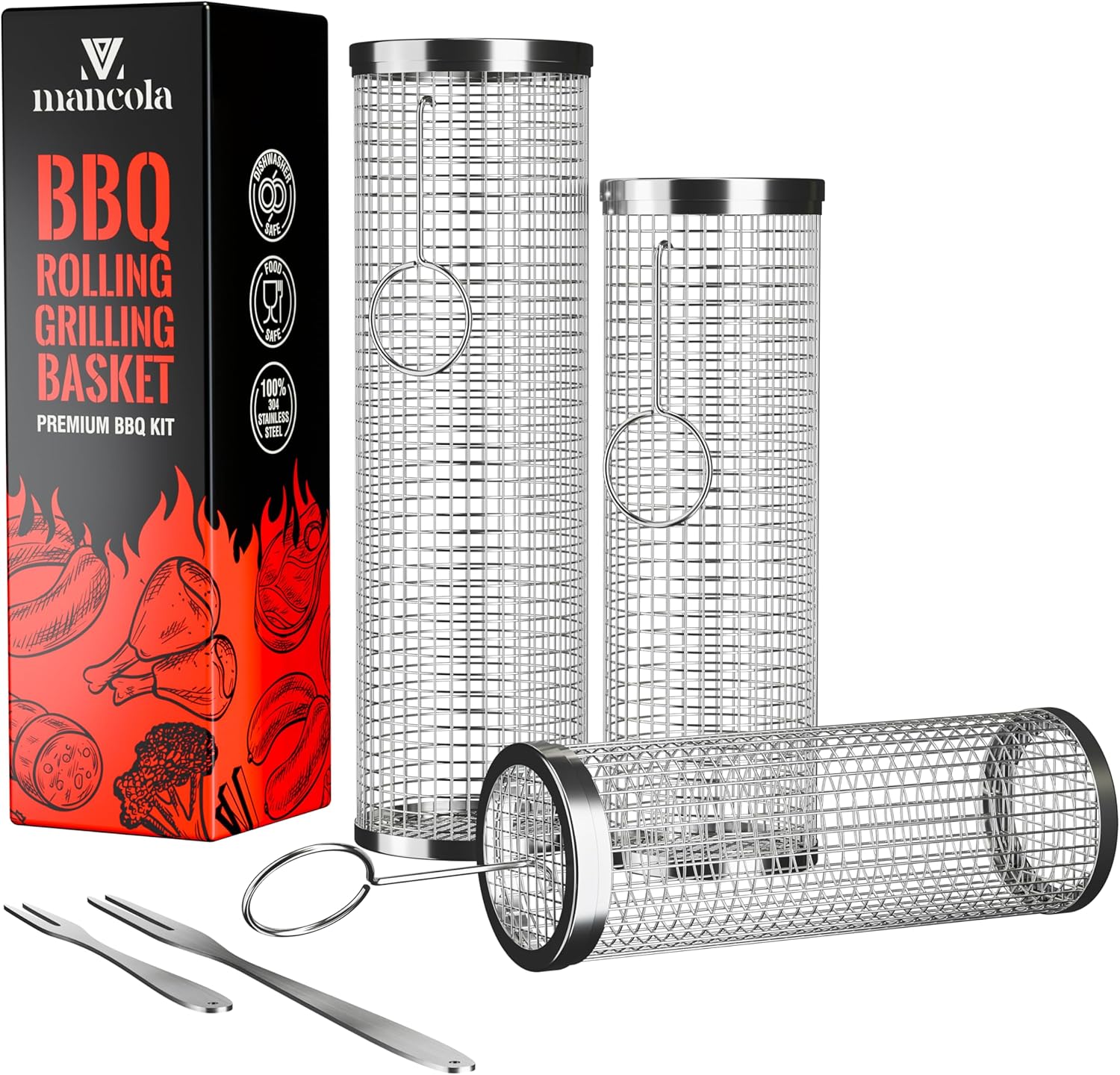 Detalle de Cestino per Griglia BBQ a Rete Tubo-Rotolante in Acciaio Inossidabile per Grigliate all'Aperto