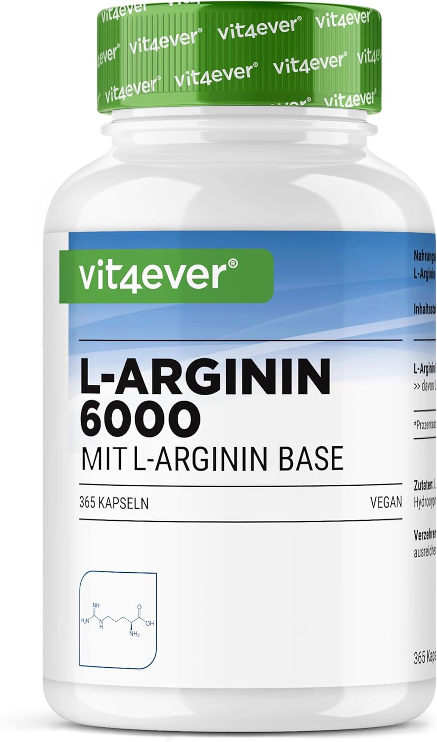 Vit4ever L-Arginine 6000 mg, 365 gélules