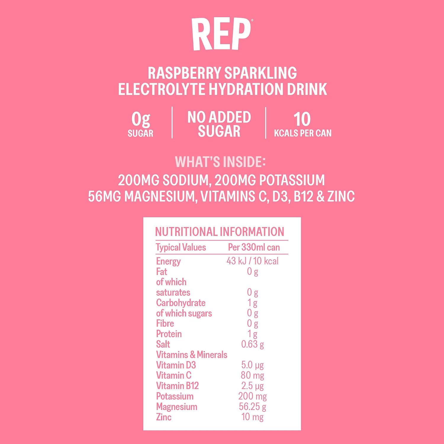 Detalle 2 de REP Electrolyte Drink Raspberry 330ml